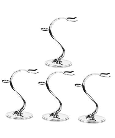 Minkissy 4 piece of razor holder brush bracket brush brackets practical razor rating Shaver holder electrical organizer brush holder shaving man razor brush zinclegation