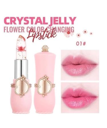 Crystal Jelly Flower Color Changing Lipstick Set - pH Lipstick and Clear Lip Gloss Pack for Long Lasting Mood-Enhancing Effects - Buy Online on GoSupps.com