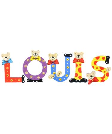 Playshoes Children's Wooden Letters Name Set Louis - Assorted