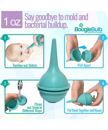 BoogieBulb Baby Nasal Aspirator | Reusable & Cleanable Nose Suction for Newborns & Preemies - Buy Online on GoSupps.com