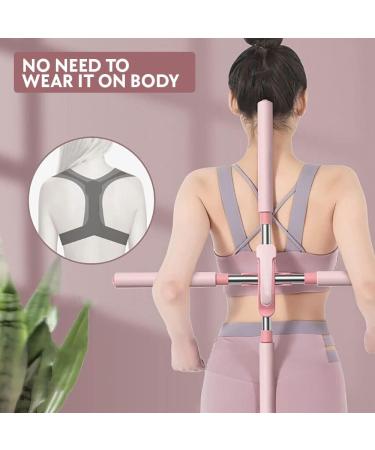 DREAM BRIGHT Premium Quality Pink Yoga Stick Posture Corrector for Women - Back Straightener Hunchback Corrector - Yoga Club Essential - Buy Online on GoSupps.com