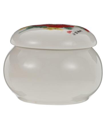 FUNOMOCYA 1pc Porcelain Jar Porcelain Tea Tin Empty Can Storage Holder Sample Empty Container Condiment Jars Food Storage Can Food Canister Ceramics Travel Dehua Red Cosmetic
