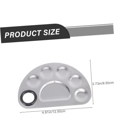 Beaupretty 1 Set Palette Nail Tools Nail Polish Makeup Set Non- Stick Paint Palettes Nail Art Display Board Makeup Spatula and Stainless Steel Silver Manicure Color Mixing Trays Mix 12.5X9.5X1.5CM Silver - Buy Online on GoSupps.com