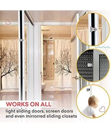 Iwobi Child Lock Cabinet - 4-Pack Baby Safety Sliding Door Lock No Drilling Ideal for Refrigerators & Windows - White - Buy Online on GoSupps.com