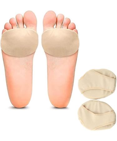 DEWIN Foot Gel Pad Forefoot Cushion Pad Fabric Ball Made of Foot Gel Cushion Pillow Metatarsal Forefoot Support Soles 1 Pair