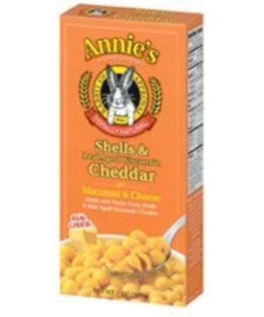 Annie's Homegrown Macaroni and Cheese Organic Shells and Real Aged Cheddar 177 g Box of 12