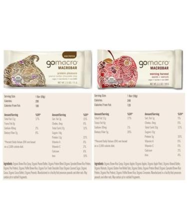 GoMacro Protein Bars - 12 Flavor Variety Pack | Healthy Snack Box - Buy Online on GoSupps.com