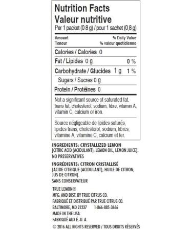 TRUE LEMON & LIME Water Enhancer (64 Packets Each Flavour) | Zero Calorie Unsweetened Water Flavouring | For Water Bottled Water & Recipes | Water Flavor Packets Made with Real Citrus 32 count (Pack of 4) - Buy Online on GoSupps.com