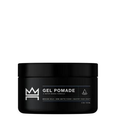 Hair Craft Co. Pomade 2oz - Semi-Matte Finish Shine - Original Hold Medium Strength (Gel) – Men’s Styling Product, Barber Approved - Water Based/Soluble - Boss Scented - Straight/Thick/Wavy Hair