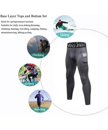 YUSHOW Men's Compression Pants 2 Pack - Running Tights & Workout Leggings - Summer Cool Dry Baselayer - X-Large Black+Grey - Buy Online on GoSupps.com