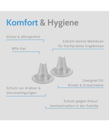 Exeta BPA-Free Protective Caps for Thermoscan - 40 Thin Membrane Covers for Adults & Children - Drumproof Fever Thermometer Attachments - Buy Online on GoSupps.com