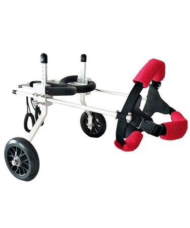 Dog Wheelchair for Back Legs 5 Types Cart Pet Wheelchair for Handicapped Hind Legs Small Dog Cat/Doggie/Puppy Walk Stainless Steel XXS-M (Size : XS) X-Small