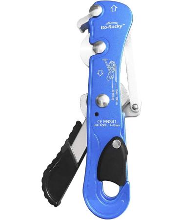 Ito Rocky Climbing Gear Ascender & Rappelling Descender Belay Devices - Blue | For 9-12mm Rope, Rescue & Arborist - Buy Online on GoSupps.com