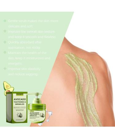 Avocado Tightening Wrinkles Reducing Body Lotion Scrub Cream Age Defying Firmness with Shea Butter Avocado Oil Aloe Vera Extract 100ML/3.38FL.OZ - Buy Online on GoSupps.com