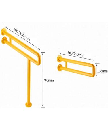 Toilet grab bars bathroom safety frame grab bars auxiliary track for the disabled non-slip suitable for elderly women White-B 75X70cm (Yellow b) - Buy Online on GoSupps.com