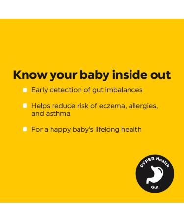 DYPER Baby Gut Health Test Kit | at Home Digestive Health Testing Kit for Microbiome Balance | Biomarker Testing for Eczema  Allergy  Asthma  Metabolic Health  & Food Sensitivity | Newborn to 3 Years - Buy Online on GoSupps.com