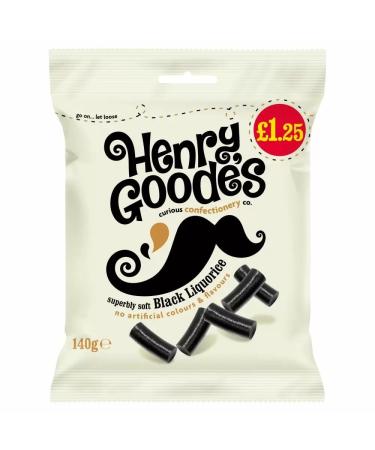 Henry Goodes Soft Eating Black Liquorice Aniseed Flavour | 4 x 140g Bags