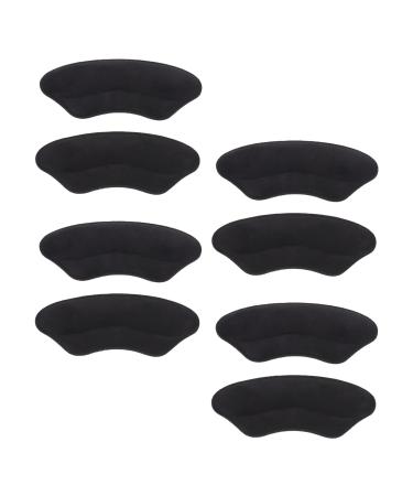 4 Pairs Heel Stickers High Heel Sneakers for Women High Heel Inserts High Heel Cushion Loose Shoes Insert Woman Shoes Sneakers Convenient Heel Pads Women Shoes Heeled Boots Sponge Black 9.5X3.5X1CM