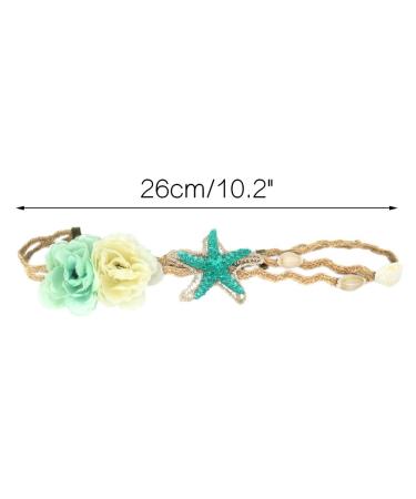 Starfish Shell Wave Headband - Boho Elastic Flowers Hair Accessory - Buy Online on GoSupps.com