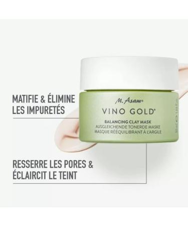 M. Asam VINO GOLD Rebalancing Clay Mask (50 ml) Face mask with white clay & kombucha extract absorbs sebum eliminates impurities tightens pores & brightens the complexion - Buy Online on GoSupps.com