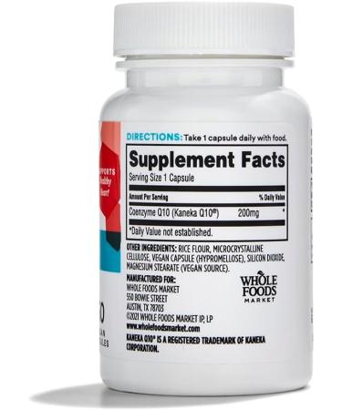 Whole Foods Market 365 CoQ10 200mg - 60 Count | Premium Quality Supplement for Heart Health | Fast International Shipping - Buy Online on GoSupps.com