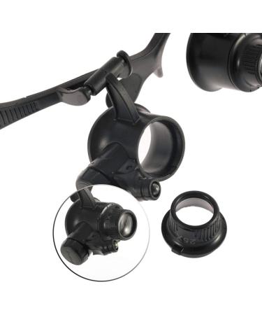 10X 15X 20X 25X LED Glasses Jeweler Watch Repair Magnifier Magnifying Double Eye Glasses Loupe Lens Measurement Tools - Buy Online on GoSupps.com