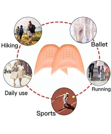 3 Pairs Ballet Silicone Toe Caps - Full Toe Protection for Ballet Pointe Shoes & High Heels | Breathable Nude Toe Sleeves for Forefoot Cushioning - Buy Online on GoSupps.com