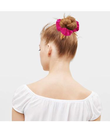 Guvass 2 Pack Hot Pink Velvet Hair Scrunchies for Women - Soft Elastic Hair Bands - Buy Online on GoSupps.com