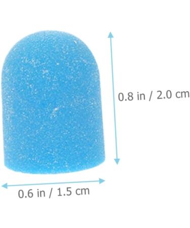 Healeved 1 Set Nail Color Sand Cap Nail Polishing Tool Replaceable Sanding Cap Nail Files Nail Tools Nail Art Accessories Nail Art Tool Nail Drill Bit Caps Nail Sanding Caps Exfoliating 2x1.5cm Blue 1 - Buy Online on GoSupps.com