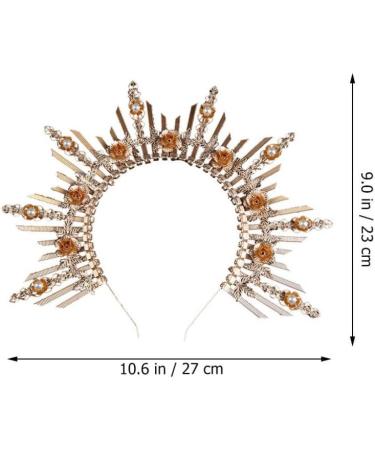 Goddess Headband Goddess Crown Headpiece Lolita Crown Headpiece Halo Headband Tiaras Spike Crown Headpiece Goddess Crowns for Women - Buy Online on GoSupps.com