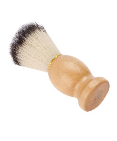 Shavinportable Men Soft Synthetic Hair Wood Handle Beard Shaving Brush Brush Brush 11 5 4 Portable Men Soft Synthetic Hair Wood Handle Beard Shaving Brush Barber Salon Tool