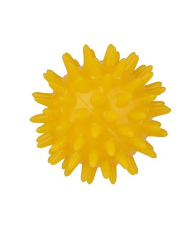 Massage ball with knobs soft massager relieves stress 5.5 cm yellow