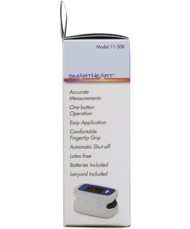 SmartHeart Pulse Oximeter | Portable Blood Oxygen Monitor | Complete System with Lanyard & Batteries | International Shipping Available - Buy Online on GoSupps.com
