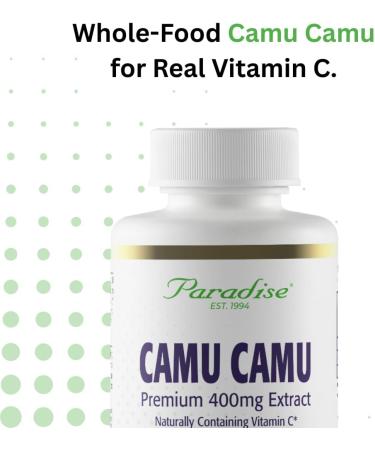 Paradise Herbs Organic Camu Camu Extract 400 mg Rich in Vitamin C Pure & Potent Gluten Free Non-GMO Vegan 180 Vegetarian Capsules 180 Count (Pack of 1) - Buy Online on GoSupps.com