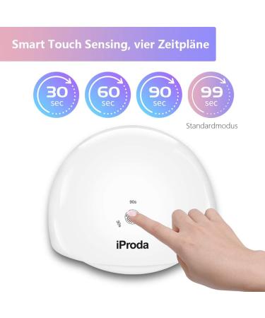 iProda 72W UV/LED Nail Dryer Lamp for Professional Gel Polish - 4 Timers for Manicure/Pedicure - At-Home and Salon Nail Art - Buy Online on GoSupps.com