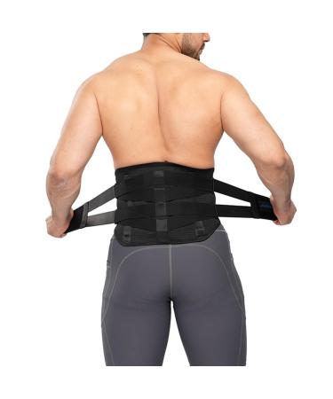 Lower Back Support Brace For Men And Women Double Layer Pressurized Lumbar Spine Decompression Belt Breathable Waist Back Posture Correction Sports Protection Girdle (Color : Black Size : XXL) lofty Black M - Buy Online on GoSupps.com