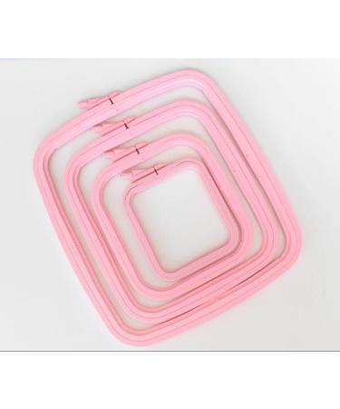 Nurge Pink Plastic Square Embroidery Hoop - Medium | Cross Stitch & Punch Needle - Buy Online on GoSupps.com
