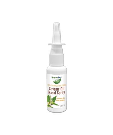 NaturePro - All-Natural Nasal Moisturizer Spray with 100% Pharmaceutical Grade Sesame Oil 0.75fl. to Soothe & Moisturize Dry Nose Nasal Lubricant & Decongestant for Dry Nose Relief