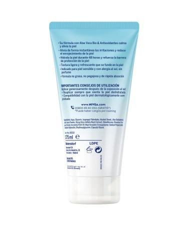 Nivea Sun After Sun Sensitive Gel-Cream 175ml | Aloe Vera Soothing Moisturizer for Sensitive Skin & Sun Allergy Relief - Buy Online on GoSupps.com