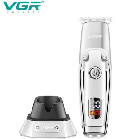 VGR Professional Mens Grooming Hair Clipper with Docking Station Cordless Detailer T-Blade Beard Trimmer Stainless Steel Hair Trimmer Cradle Charging Mount Barber Set - Buy Online on GoSupps.com