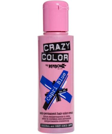  Renbow Crazy Color Semi Permanent Hair Color Cream Capri Blue No.44 100 ml 4 Count by Crazy Color - Buy Online on GoSupps.com