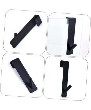 Generic 6 Pcs Bathroom Door Hook Checkered Dinner Plates Purse Hooks Key Chain Glass Door Stainless Steel 17.8X4CMx3pcs Blackx3pcs - Buy Online on GoSupps.com