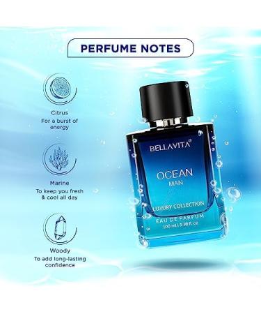 prime craft Luxury OCEAN Aquatic Eau De Parfum for Men with Marine Orchid & Musk|Long Lasting Fresh Citrusy & Woody EDP Fragrance Scent Perfume 100 Ml - Buy Online on GoSupps.com