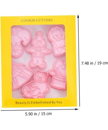 FUNOMOCYA Rabbit 1 Plastic Mold Biscuits Cartoon Cookie Pressing Molds Tools Biscuit/DIY Baking Embossed Elephant 7.6x5cm Pink - Buy Online on GoSupps.com