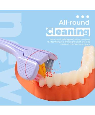 5-Pack Three-Sided Soft Toothbrushes for Adults | V-Shaped Design for Deep Cleaning Teeth & Gums - Buy Online on GoSupps.com