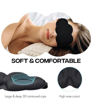 Maimiao 2023 Cloud-Shaped Sleep Eye Mask for Side Sleepers - 3D Contoured Silky Blindfold for Better Sleep (Pack of 3) - Buy Online on GoSupps.com