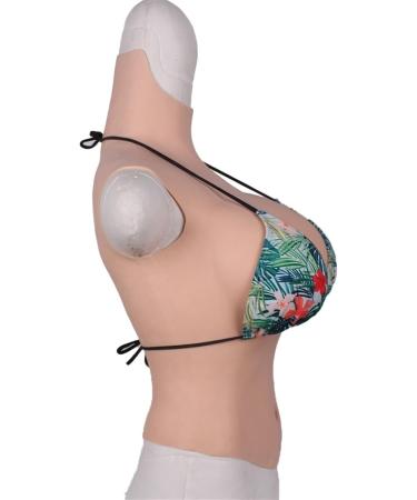 Knobco Realistic Silicone Breast Shapes - High Collar Mastectomy Prosthesis & Halloween Costumes - D Cup (1850g) - Yellow Skin - Buy Online on GoSupps.com