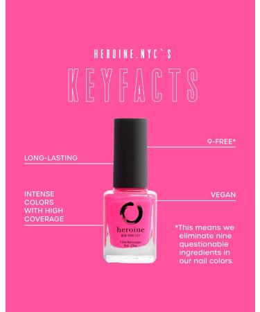 Heroine.nyc Silver Linings Metallic Nail Polish - Cruelty-Free, Vegan, Non-Toxic Formula - 0.37 fl. oz - Silver Metallic - Buy Online on GoSupps.com