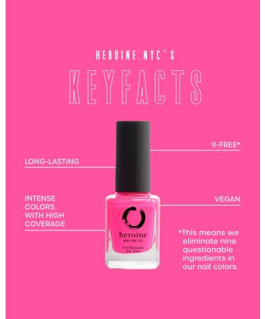 Heroine.nyc Crime Scene Bright Red Nail Polish - Cruelty-Free, Vegan & Non-Toxic (.37 fl. oz) - Buy Online on GoSupps.com