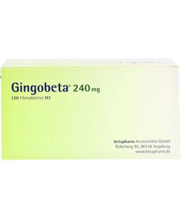 Gingobeta 240 mg Film-Coated Tablets 120 St | Premium Ginkgo Biloba for Cognitive Support | Buy Internationally - Buy Online on GoSupps.com